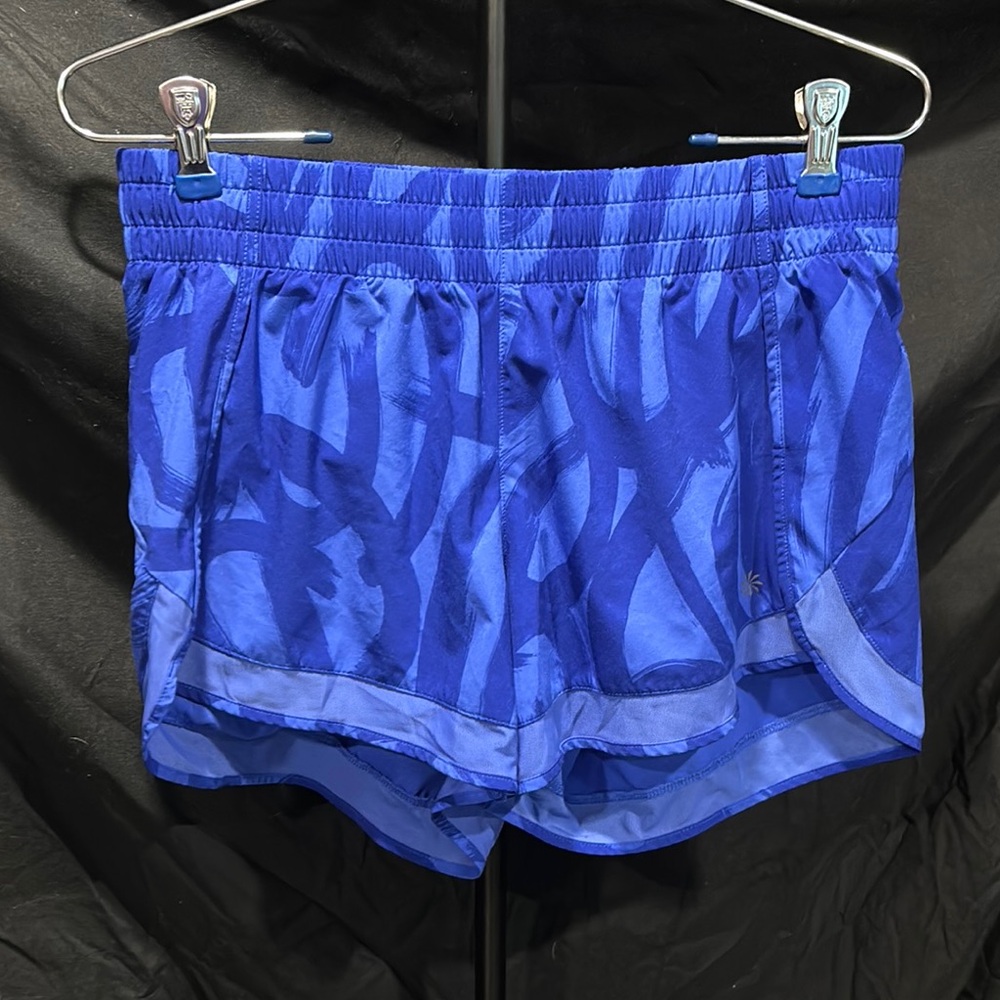 Athleta Blue Athletic Shorts Moisture-Wicking Relaxed Fit
